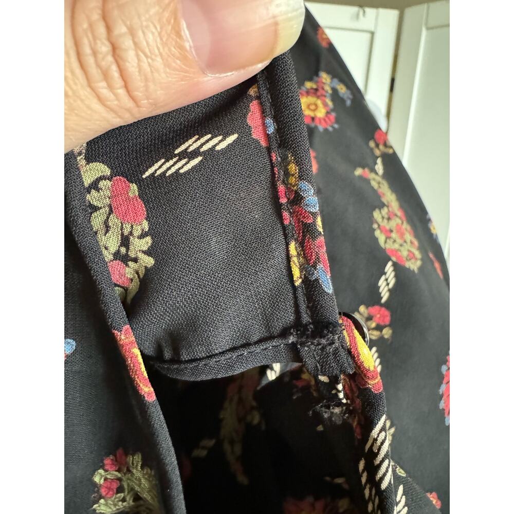 Gibiu Womens Dress Sz S Black Paisley Print Shift 3/4 Sleeve NEW - Picture 9 of 10